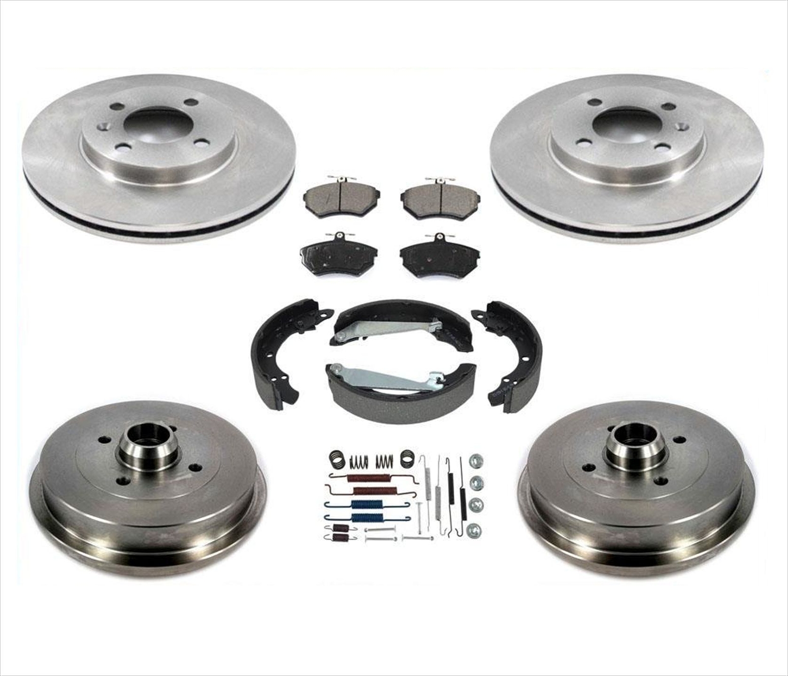 Fits 96-02 VW Cabrio Brake Disc Rotors Brake Pads Drums Brake Shoes Springs