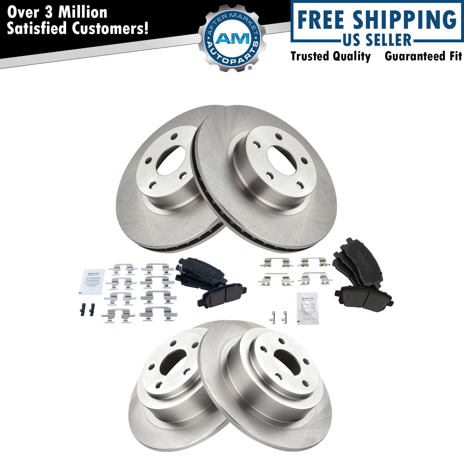Front & Rear Ceramic Brake Pad & Rotor Kit Sides for Legacy Outback