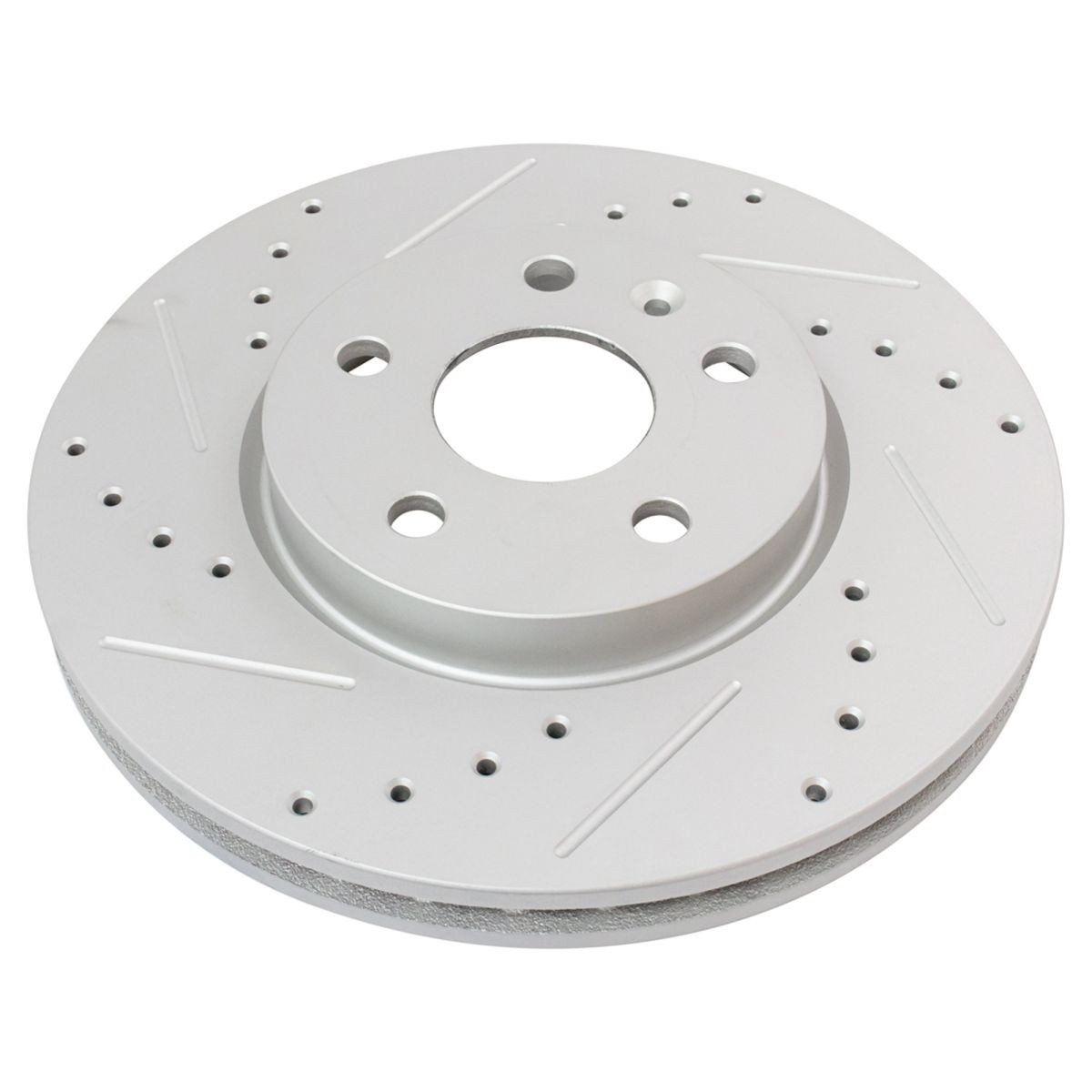 Performance Brake Rotor Drilled Slotted Coated & Ceramic Pad Kit