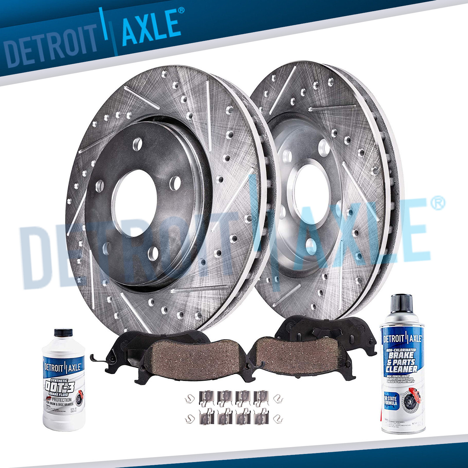 Front Drilled Rotors Ceramic Brake Pads for Toyota Corolla Matrix Scion xD 1.8L
