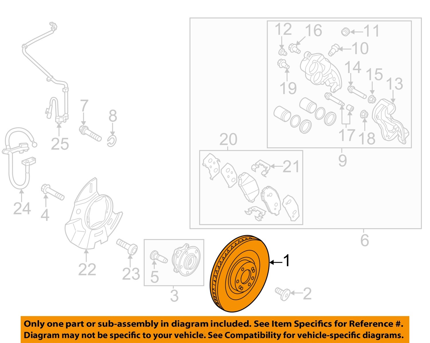 HYUNDAI OEM 19-20 Santa Fe Front Suspension Brake Components-Rotor 51712S2000