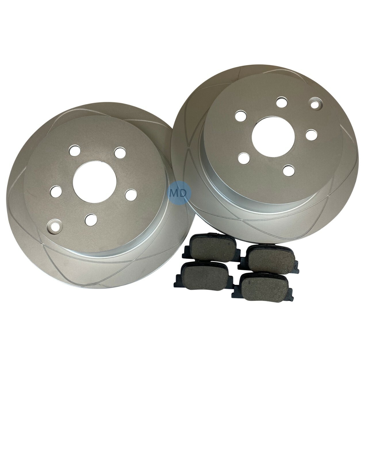 Rear Slotted Disc Brake Rotors & Pads Fits Scion TC 05-10; 269mm Premium Quality