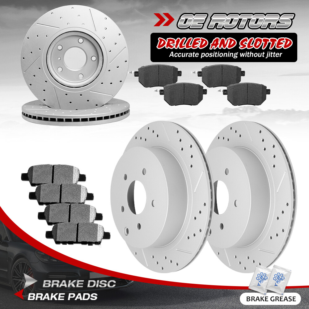 For 2003-2005 Nissan Murano Front & Rear Brake Rotors + Brake Pads Brakes