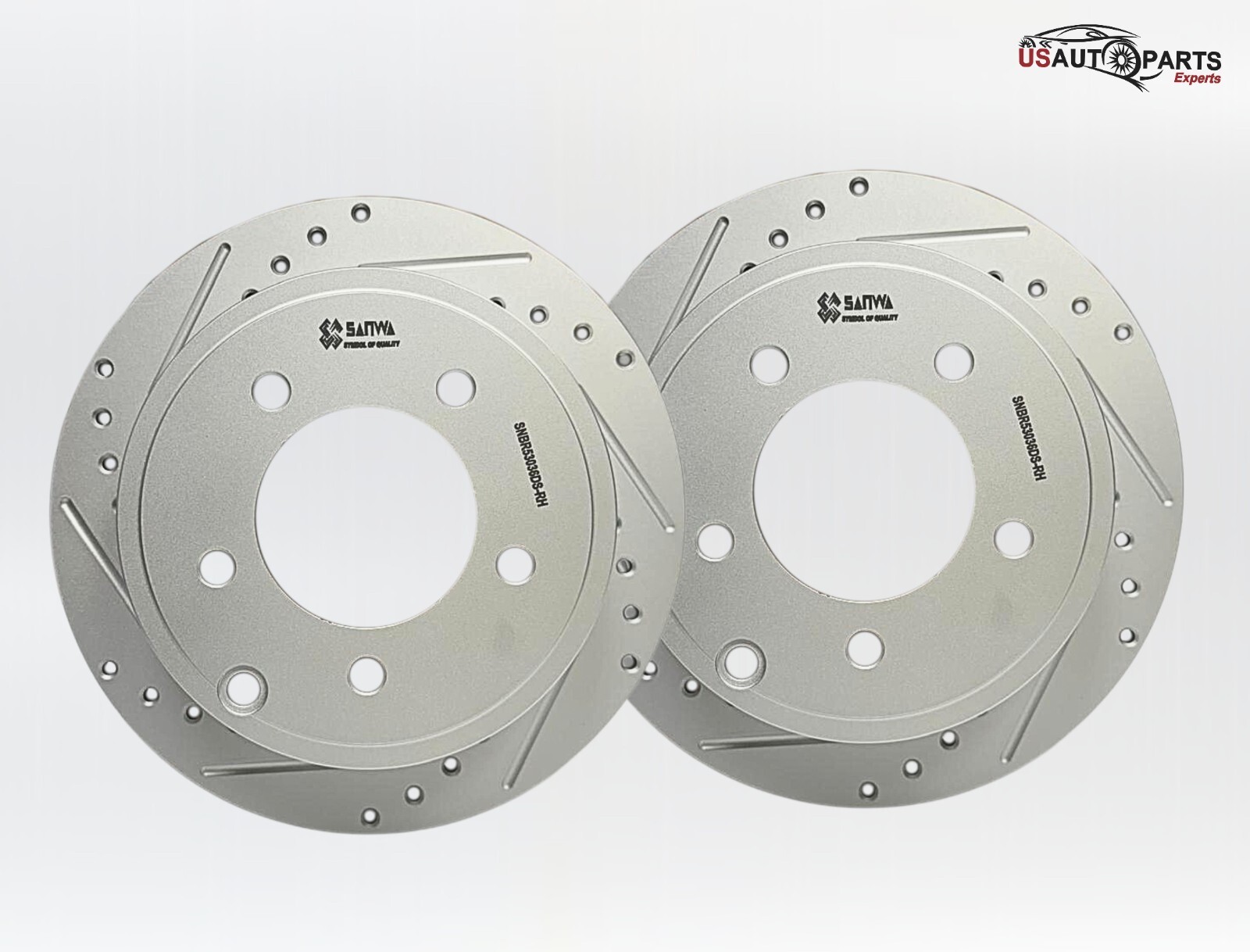 PAIR OF REAR BRAKE ROTOR SOLID & GEOMET COATED D & S 262 MM FOR MITSUBISHI 07-17