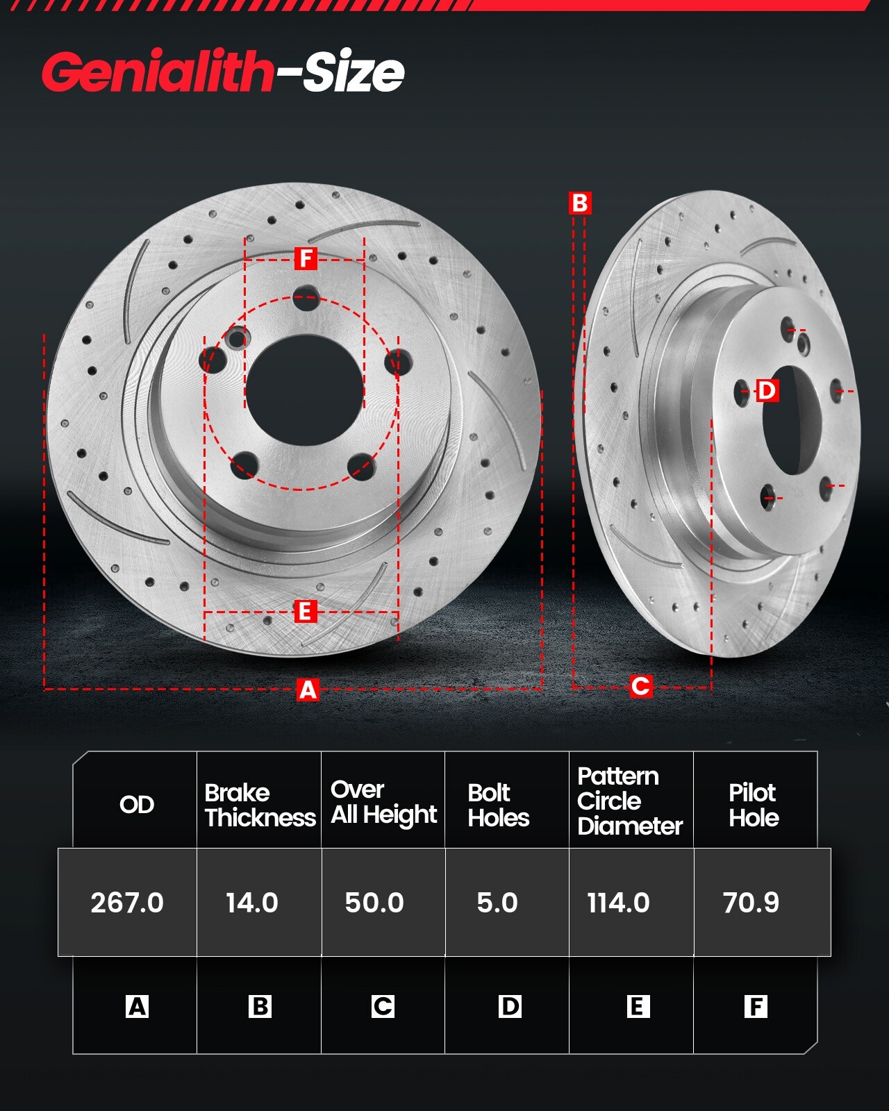 REAR Disc Rotors + Ceramic Brake Pads for 1994-2003 2004 Ford Mustang GT Base US