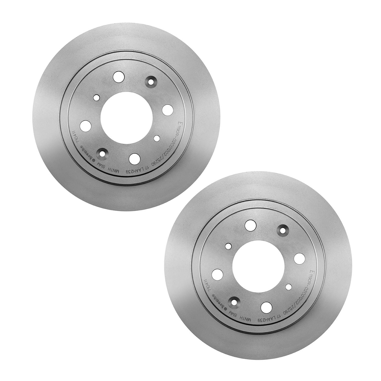 Brembo Pair Set of 2 Rear Coated Solid 239mm Brake Disc Rotor for Honda Acura