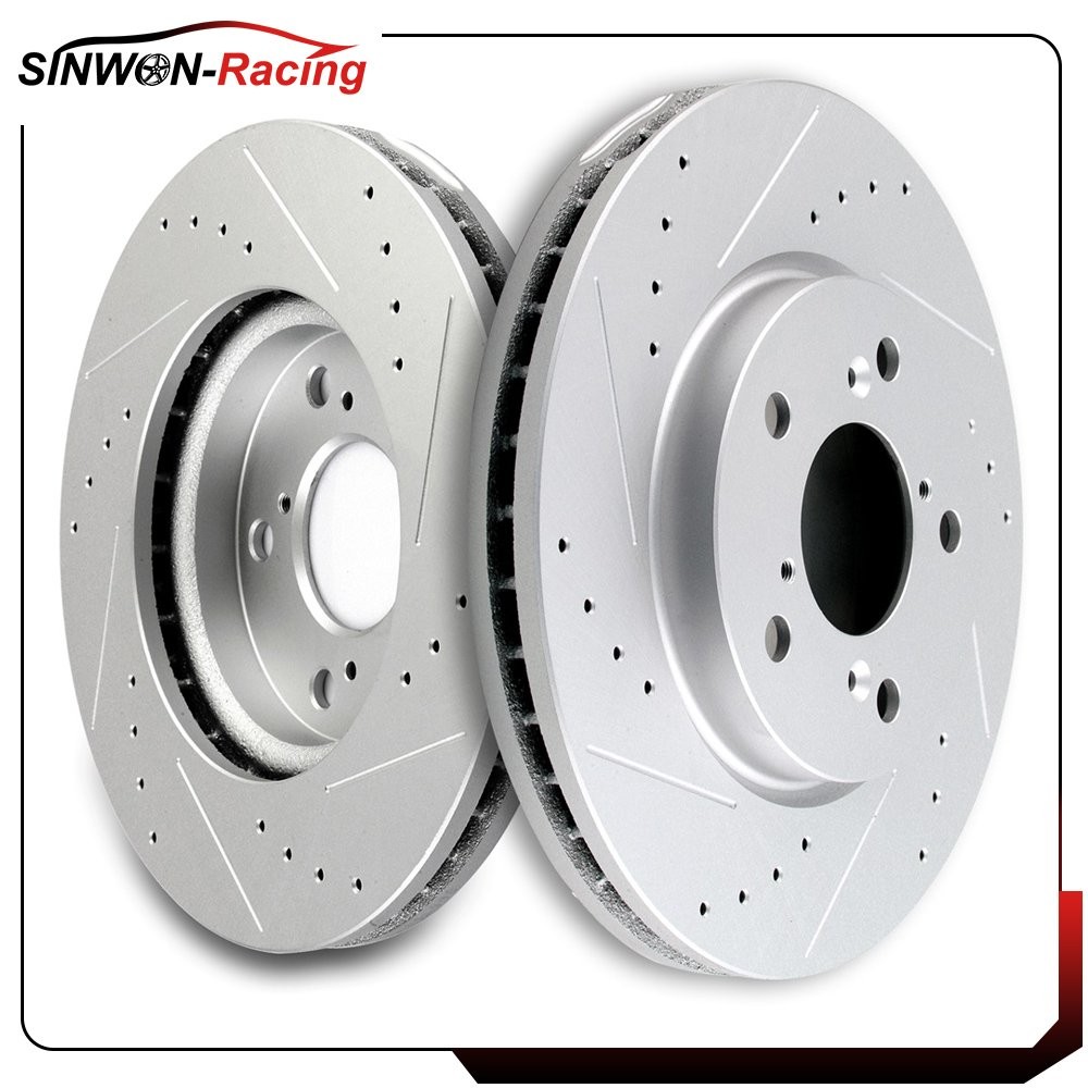 Front Brakes Rotors Drilled & Slotted For 05 06 07 08 09 10 Honda Odyssey
