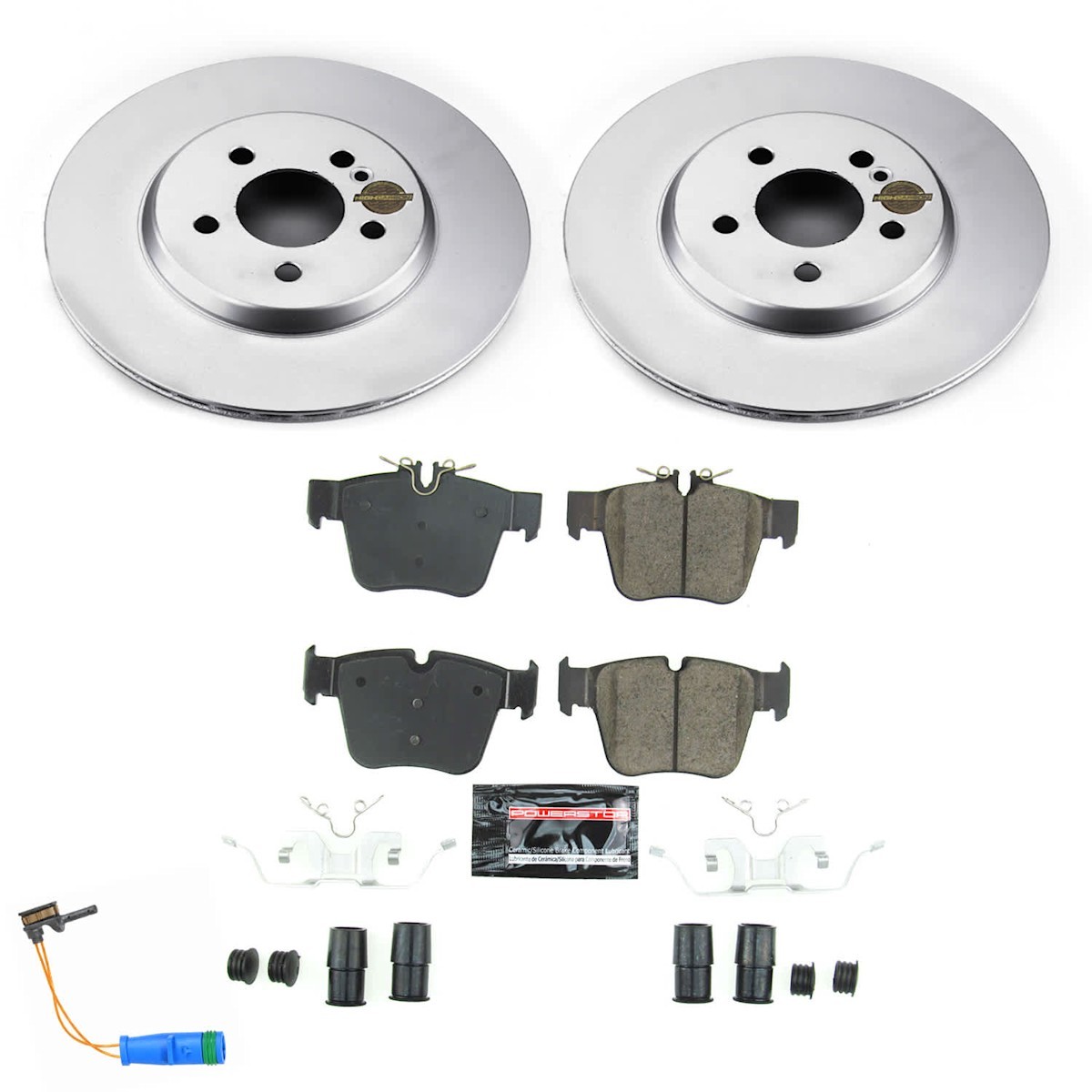 Powerstop Evolution 342.3mm Front 320.3mm Rear Discs Pads Sensors Kit for GLC300