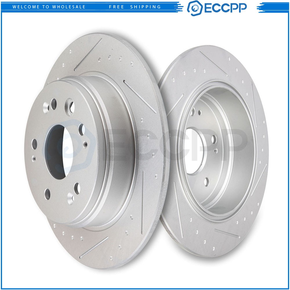 11.10 inch (282mm) Pair Rear Disc Brake Rotors Set for 2002 2003 2004 Honda CR-V
