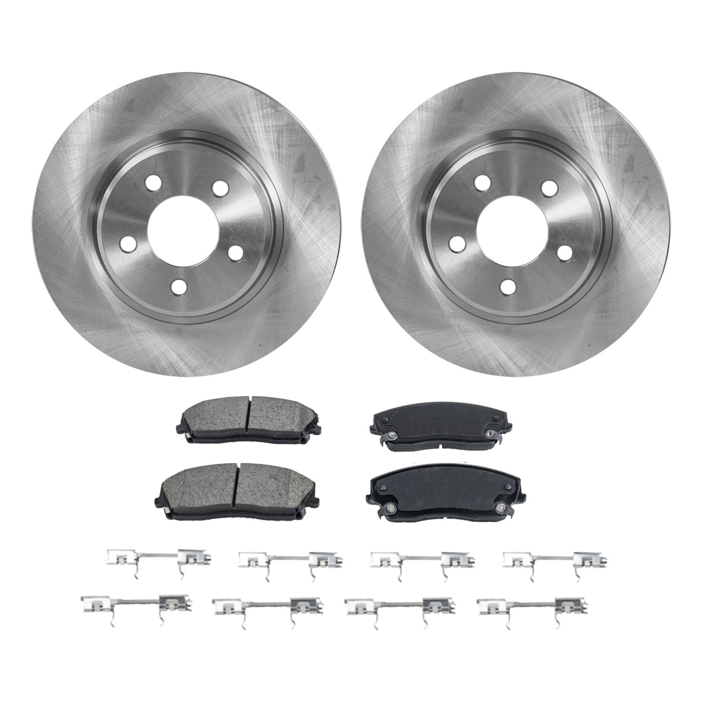 Front Brake Disc and Pad Kit For 2006-2020 Dodge Charger Ceramic Plain Surface
