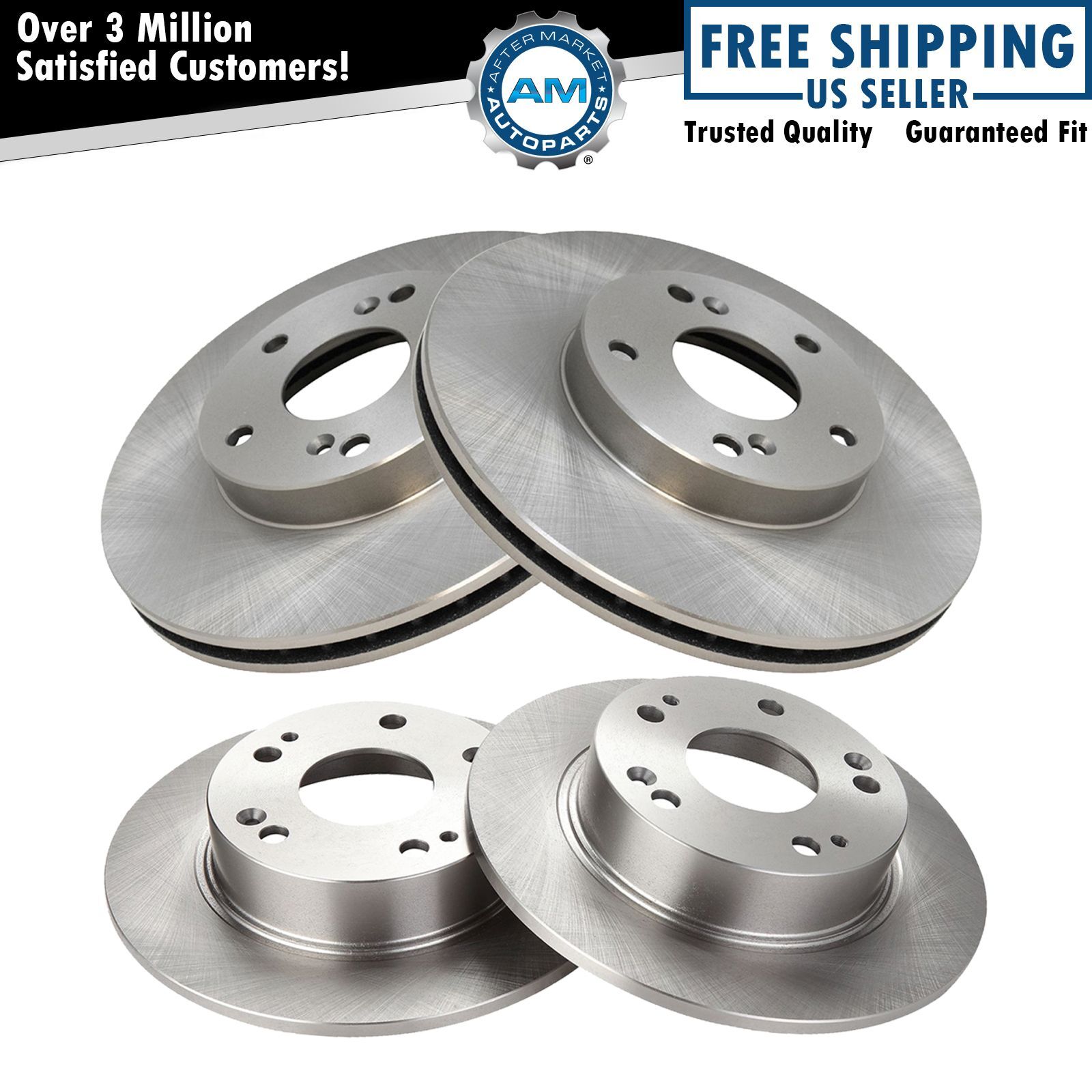 Front & Rear Disc Brake Rotor Kit for 03-07 Honda Accord New