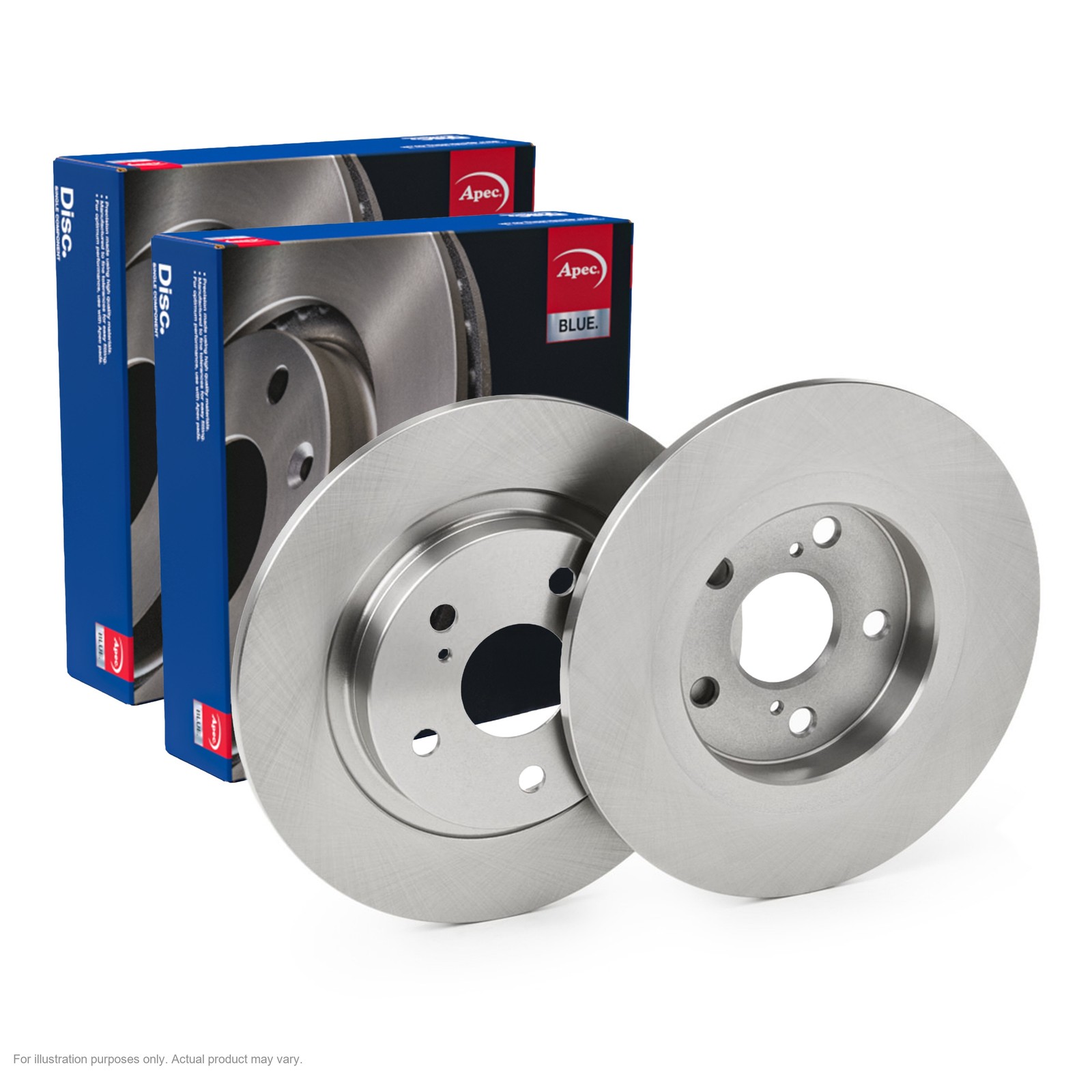 2X APEC Rear Brake Discs for TOYOTA AVENSIS Saloon 2008-18 290mm Solid SDK6299