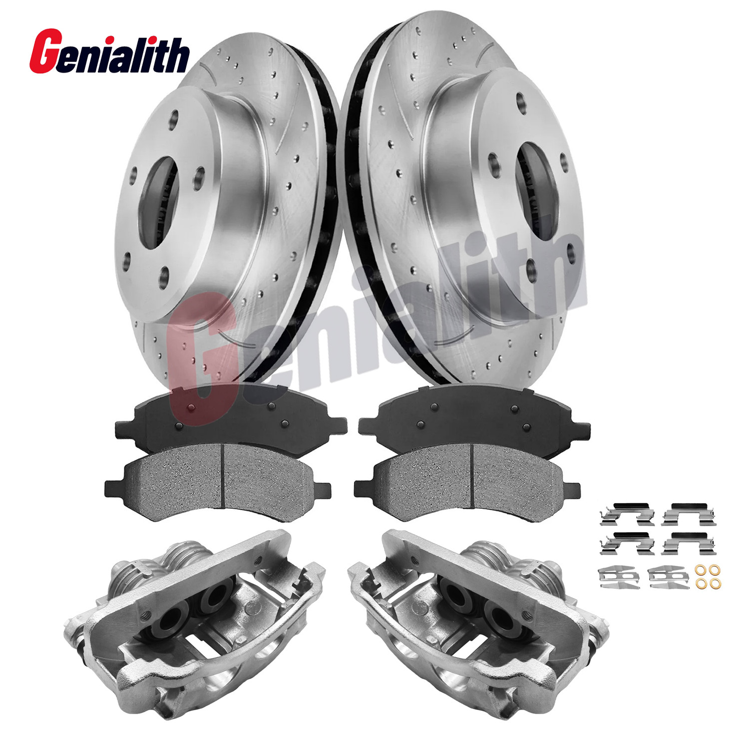 Front Brake Disc Rotors Pads & Calipers kits for Ford Mustang 2003 2004 Base GT
