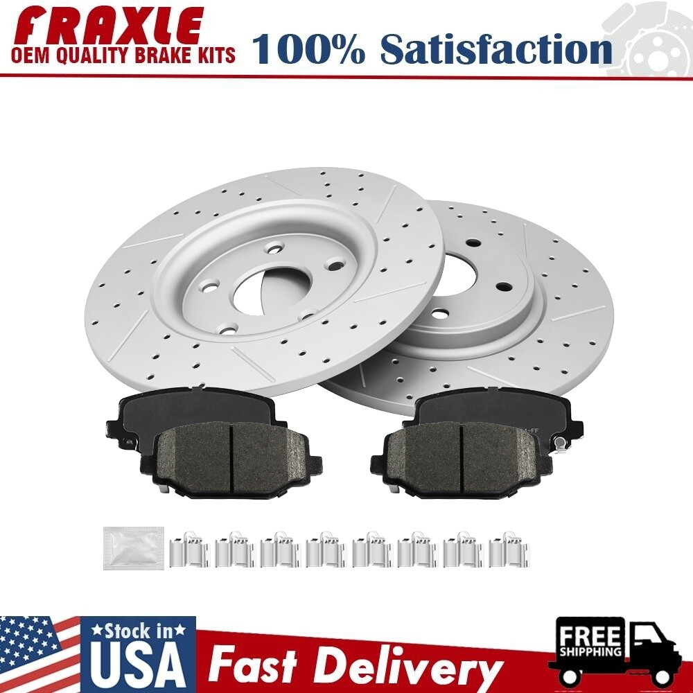 Rear Drilled Disc Brake Rotors +Pads For Town & Country Journey Grand Caravan