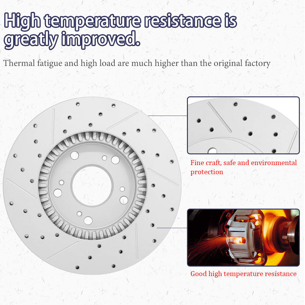 Front & Rear Disc Brake Rotors for 2001 – 2006 Acura MDX 2003 – 2008 Honda Pilot