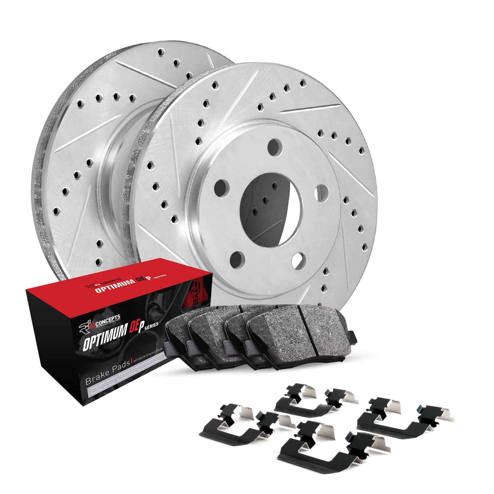 R1 Concepts Wguh1 63036 R1 Brake Rotors D S Silver W Optimum Oe Pads