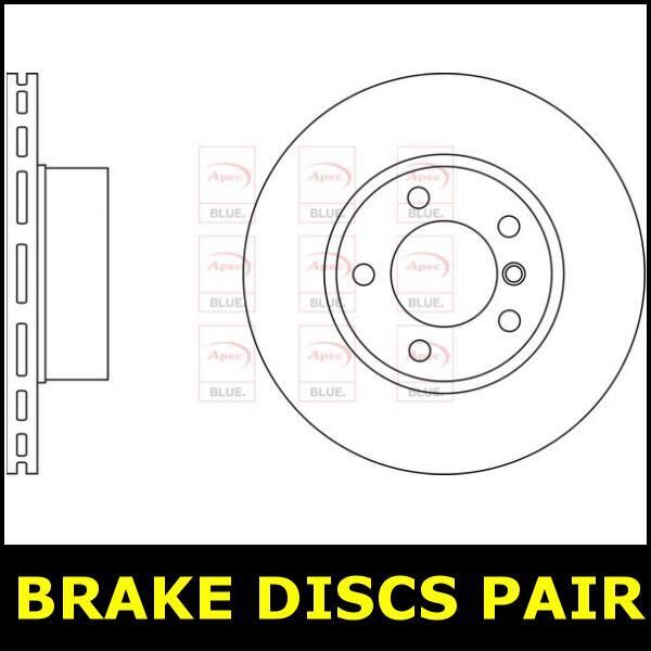 Brake Discs Pair Front FOR BMW E82 177bhp 2.0 120d 07->13 Diesel Blue