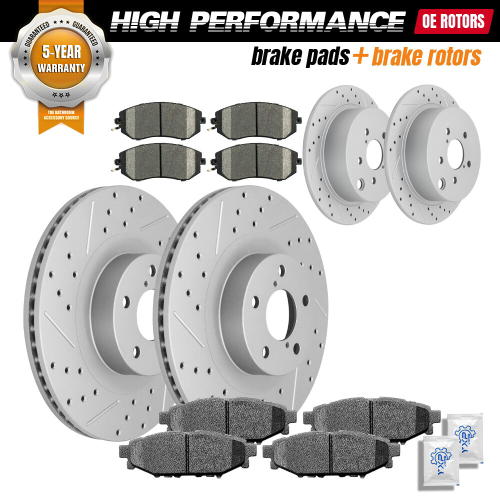 Front &Rear Brake Disc Rotors + Brake Pads for Subaru XV Crosstrek Forester
