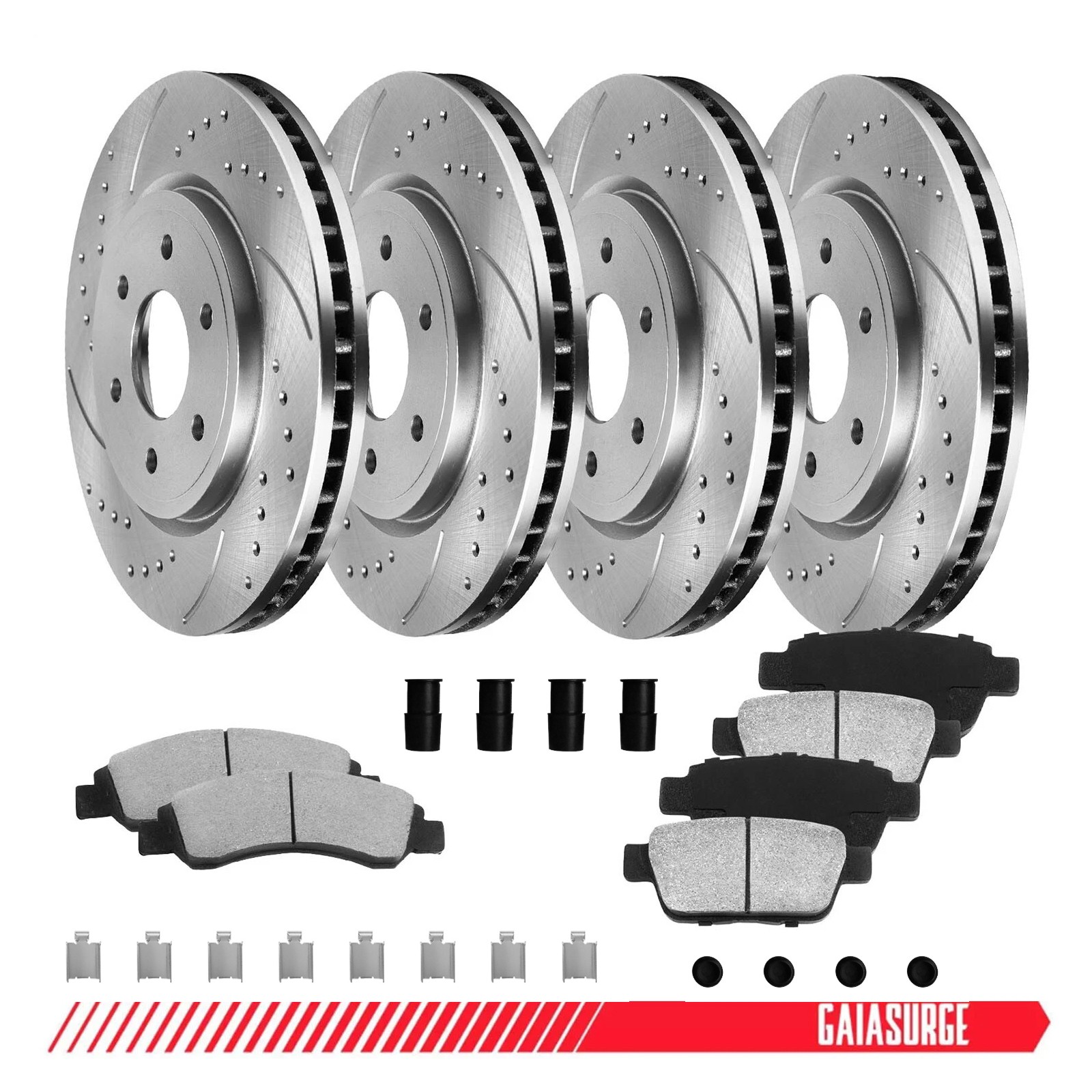 Front Rear Rotors Ceramic Brake Pads Kit for Ford Expedition Lincoln Navigator