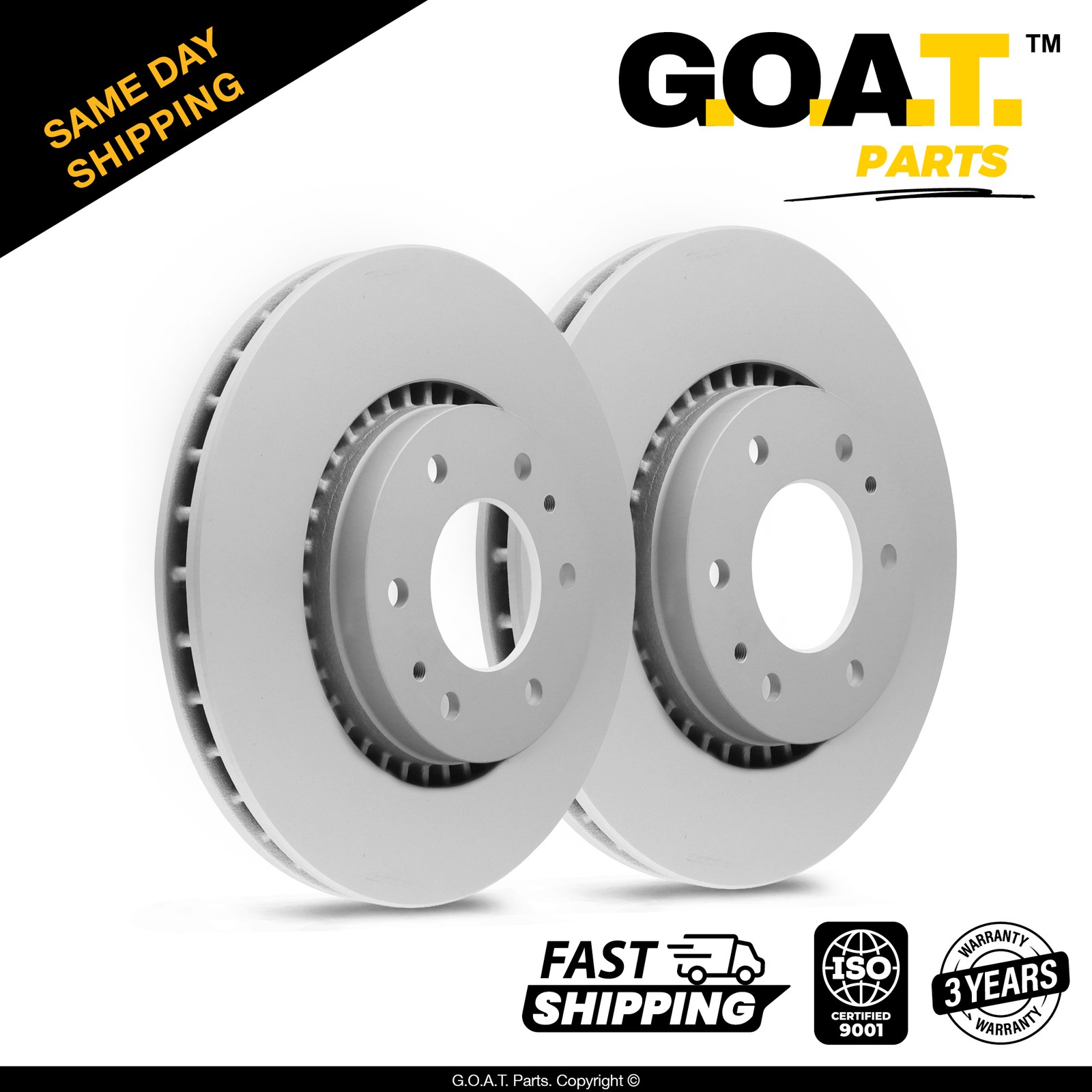 Front Brake Rotors Set for 05-09 GMC Envoy 04-07 Buick Rainier Chevrolet SSR