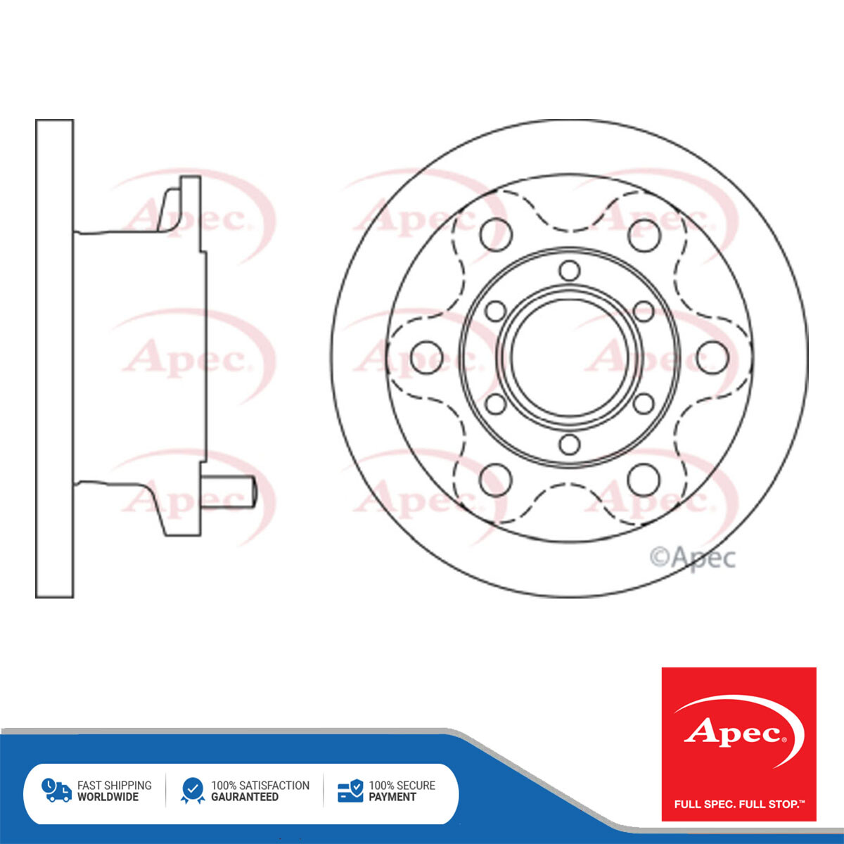 Fits Iveco Daily 1989-2006 2.3 D 2.5 2.8 3.0 Brake Disc Front Apec 42470842
