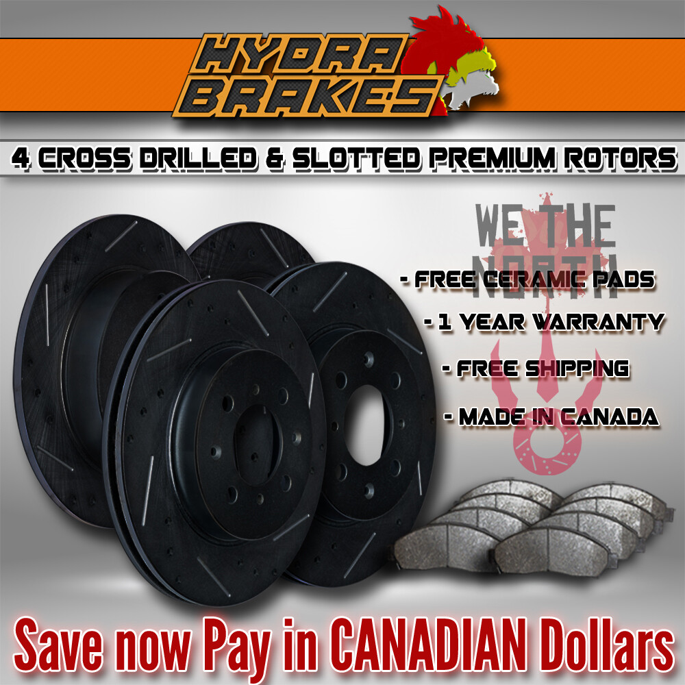 FITS 2014 Ford Explorer Heavy Duty Drill Slot BRAKE ROTORS CERAMIC BLK