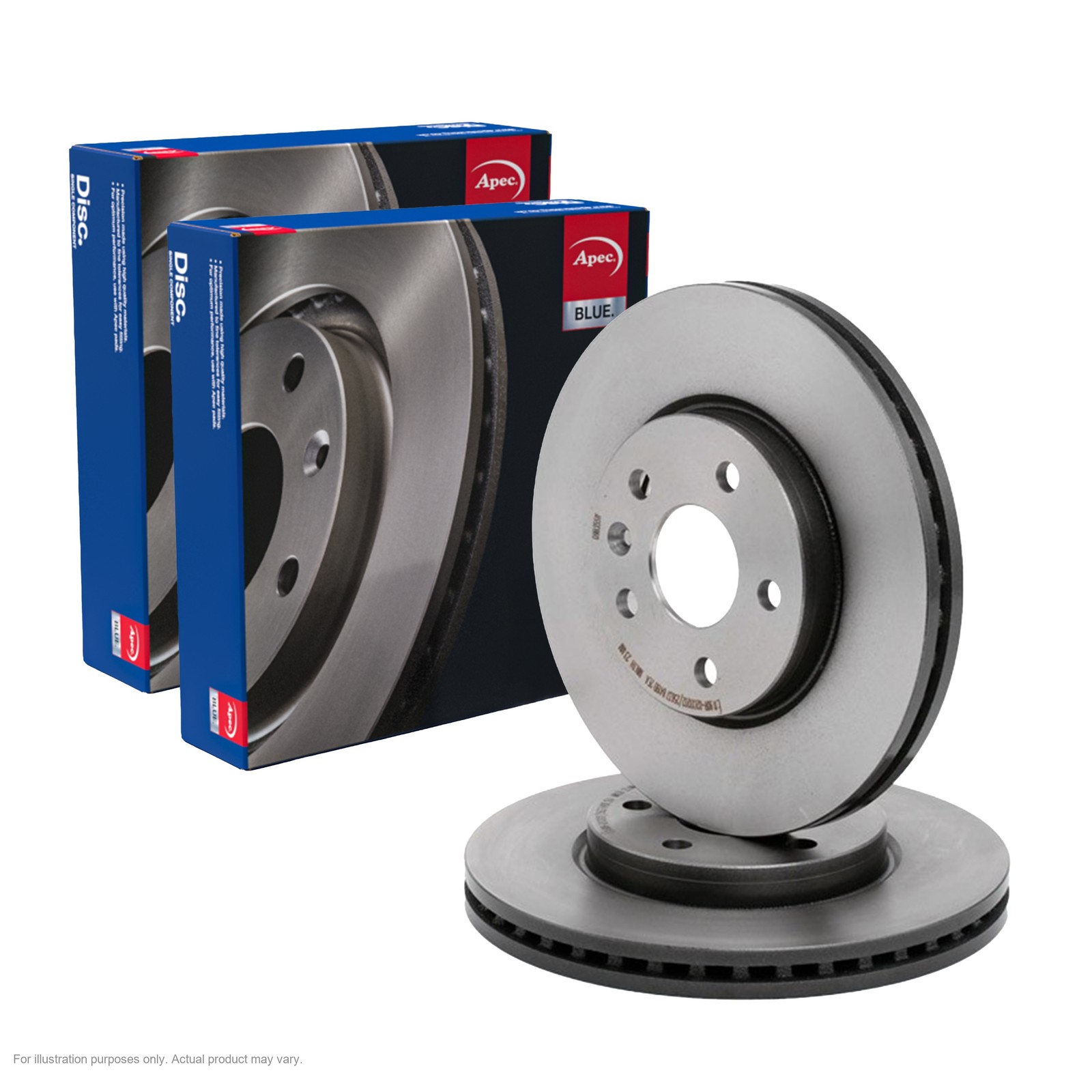 2X APEC Front Brake Discs for CHEVROLET CRUZE Station Wagon 276mm Vented SDK6280