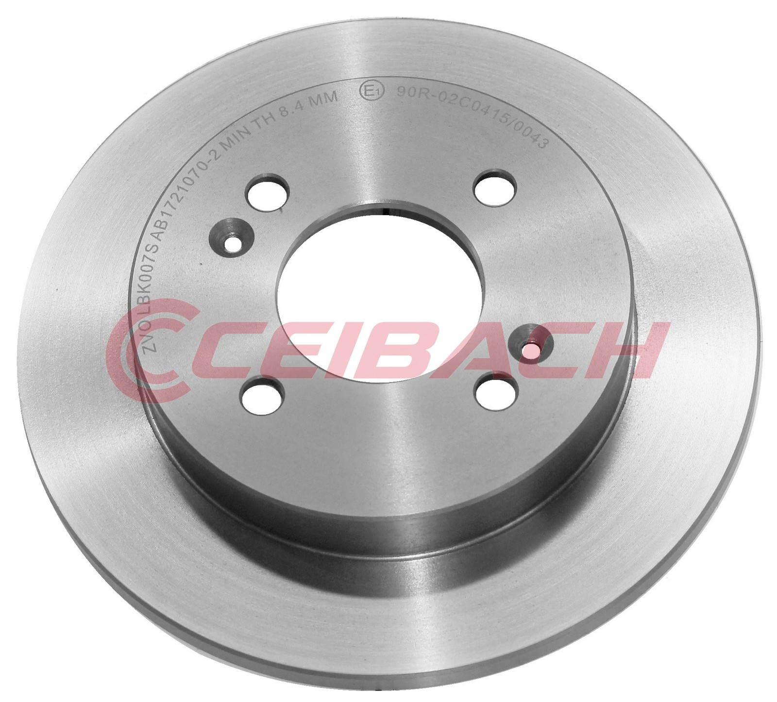 2x Ceibach Rear Brake Discs Pair 234mm Solid Fits Hyundai Kia I10 Picanto