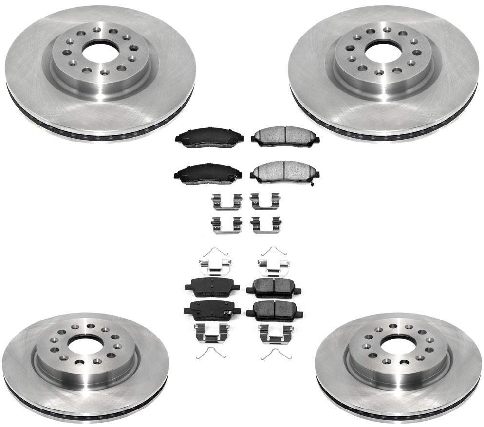 Coated Brake Rotors & Ceramic Brake Pads Fits Cadillac XT5 2017 2018 2019