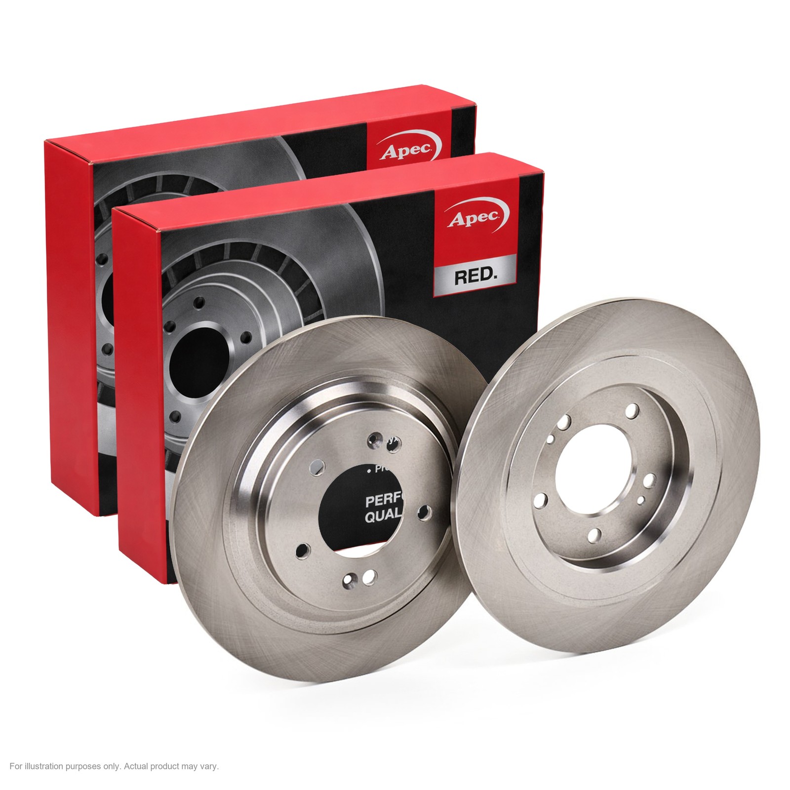 2x APEC Rear Brake Discs for HYUNDAI KONA 2018-23 300mm Solid DSK3496