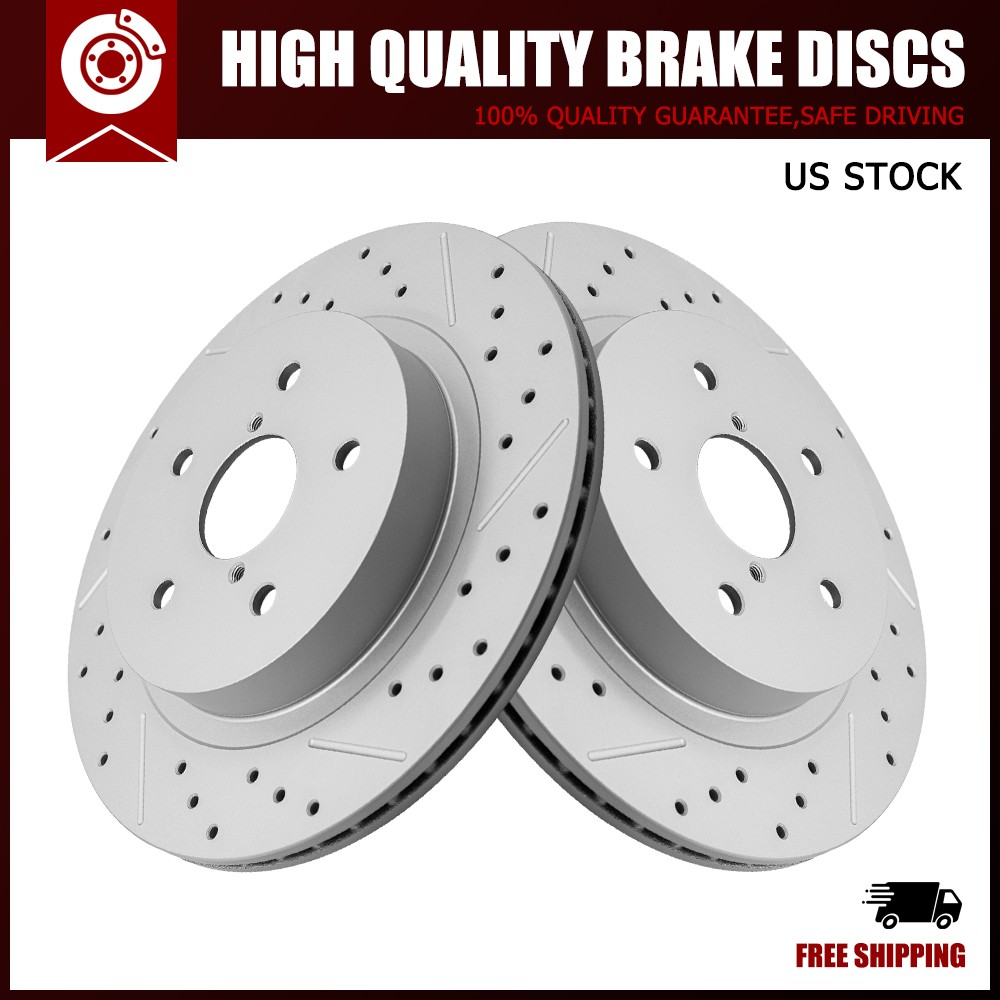 Rear Drilled Brake Disc Rotors Set For Subaru Forester Outback Legacy Wrx