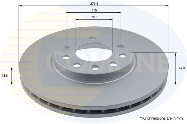 Brake Disc Front Comline Fits Vauxhall Astra Zafira Meriva + Other Models #1