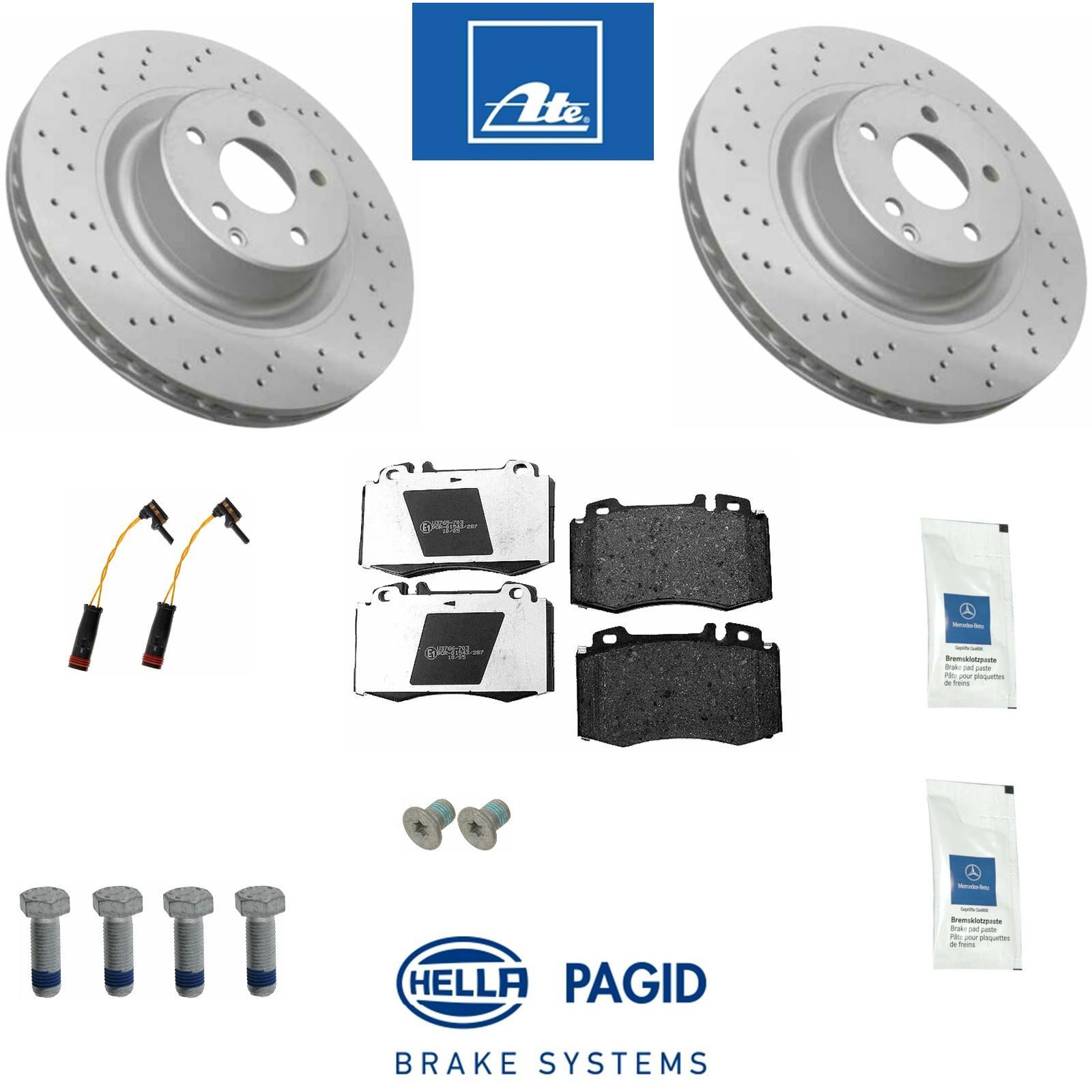 Front Brake Kit German Ate Disc Hella Pagid Pads 2001-02 CL55 S55 AMG CL600 S600