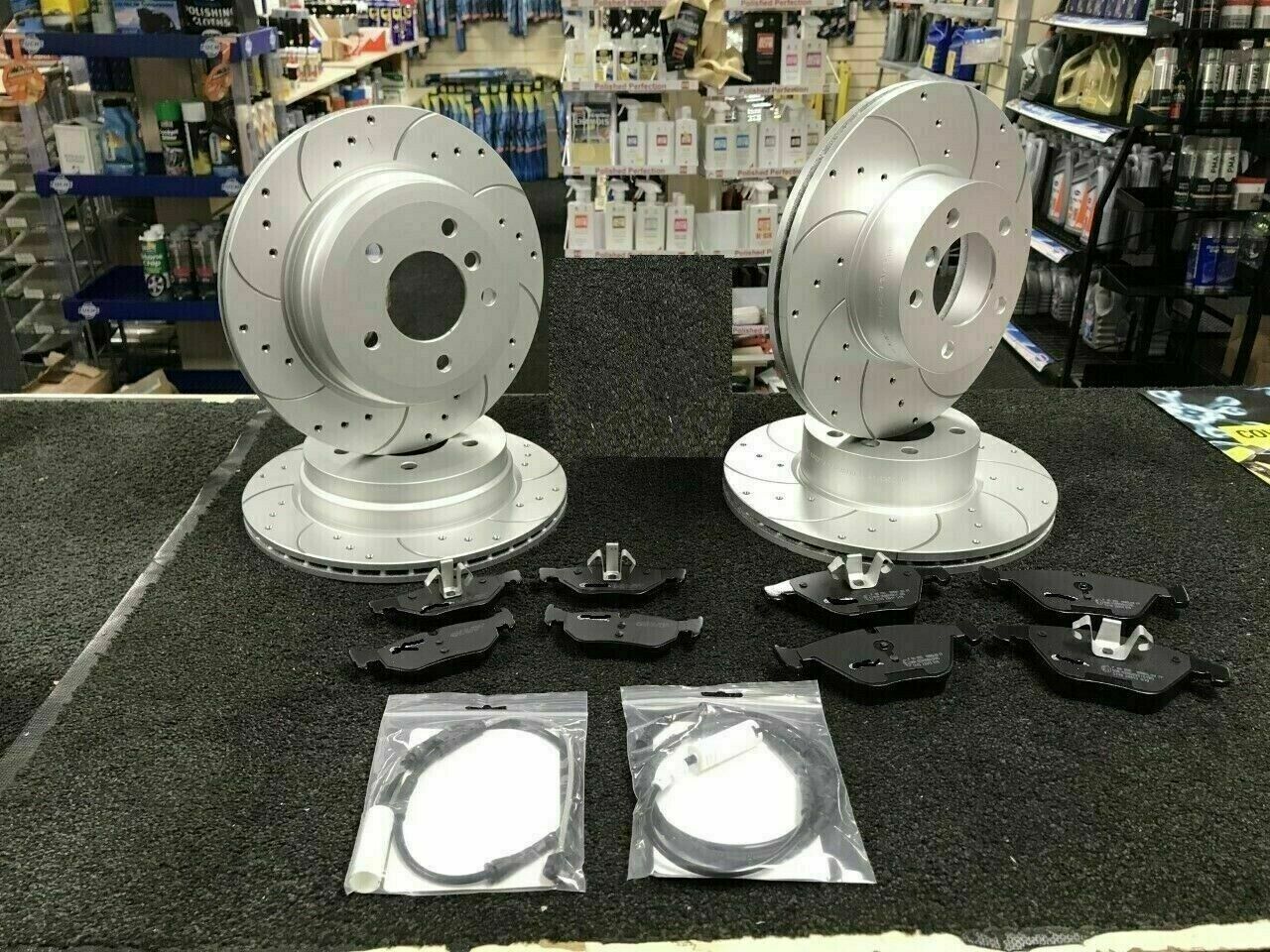 FOR BMW 330D XDRIVE M SPORT F30 FRONT REAR DRILLED GROOVED BRAKE DISCS & PADS