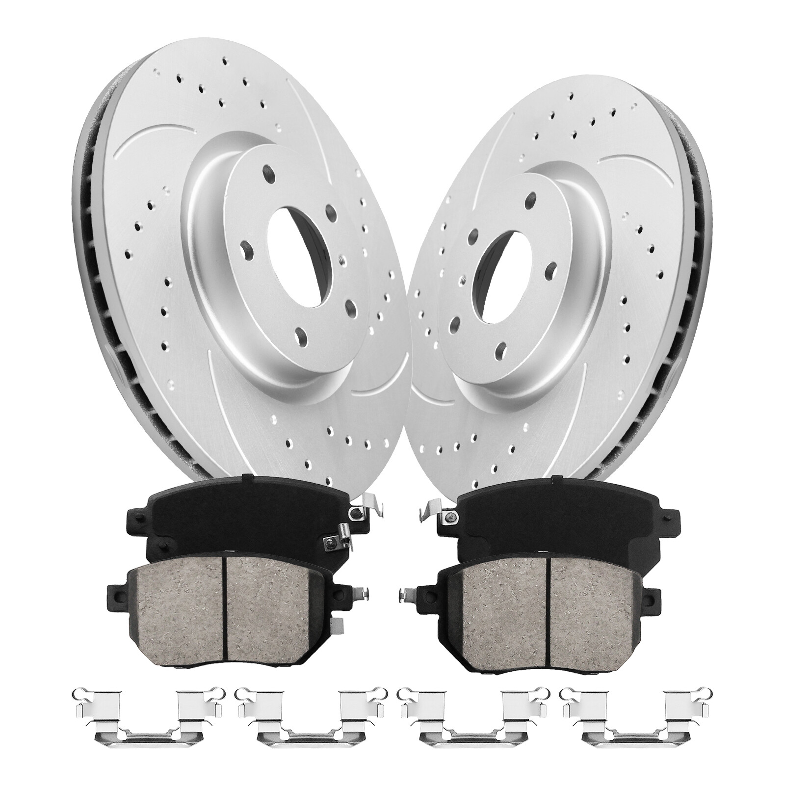 Front & Rear Disc Brake Rotors + Ceramic Pads for Nissan Murano INFINITI FX35 45