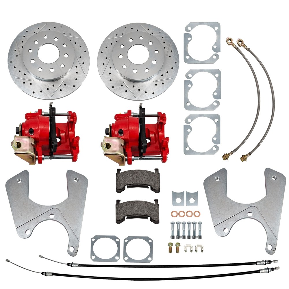 Rear Disc Brake Kit W/E-Brake Staggered Shocks GM F X Body 10/12 Bolt Pattern