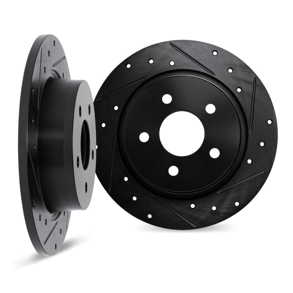 For Suzuki Sidekick 1990-1998 Rotor Set | Black | Drilled And Slotted