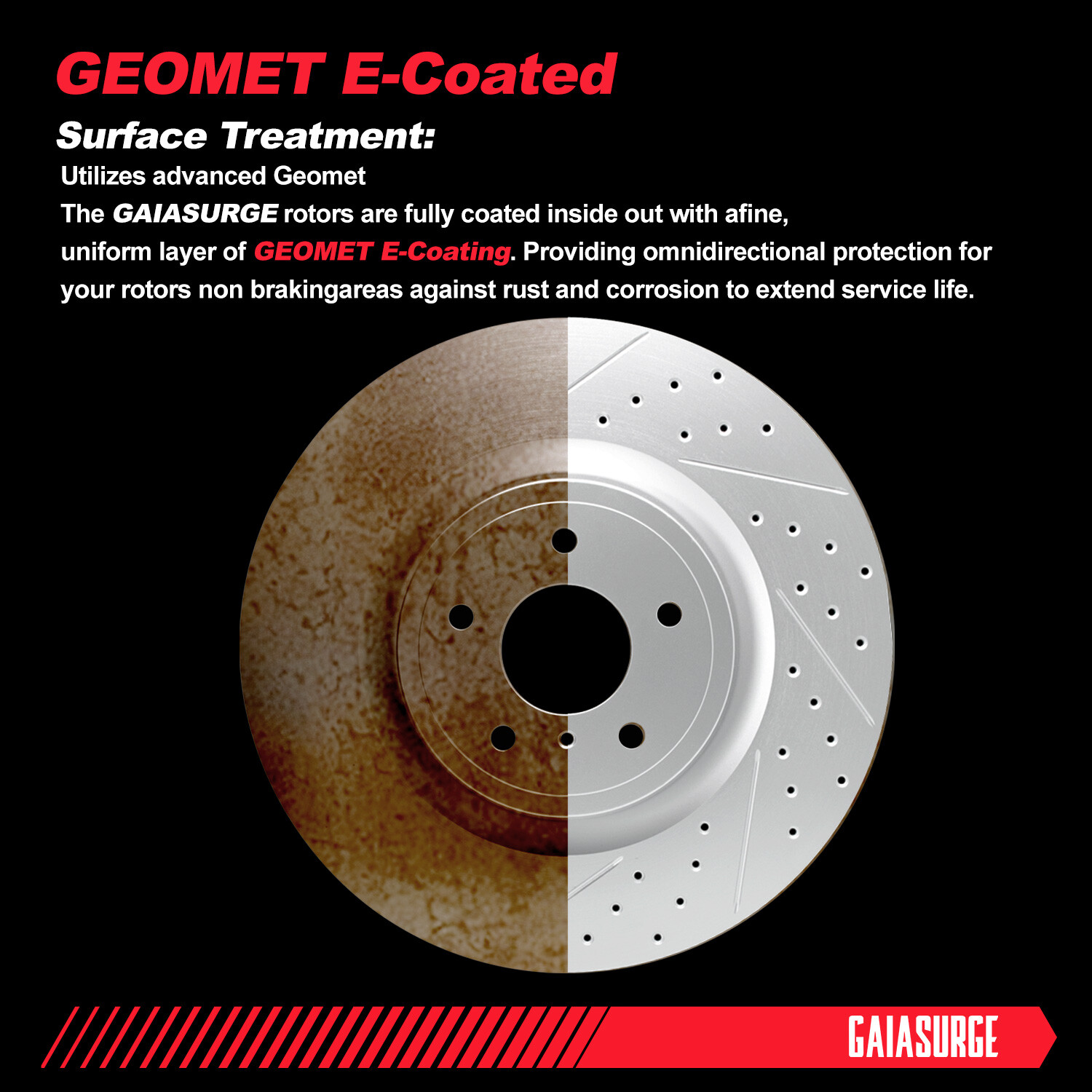 257mm Front Disc Brake Rotors & Ceramic Pads for Hyundai Elantra 2002-2005 2.0L