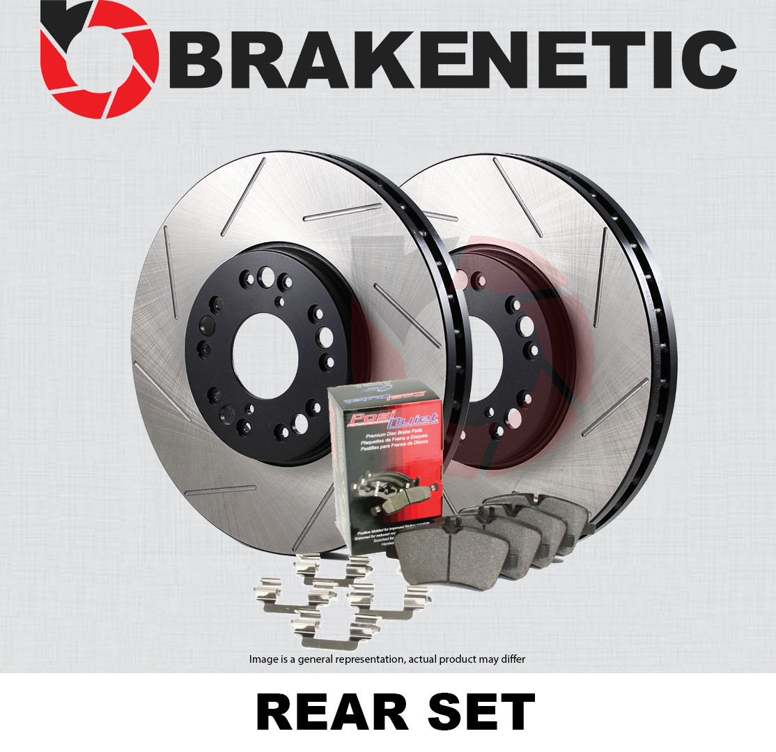 REAR BRAKENETIC PREMIUM Slotted Brake Rotors + Ceramic Pads BPK73021
