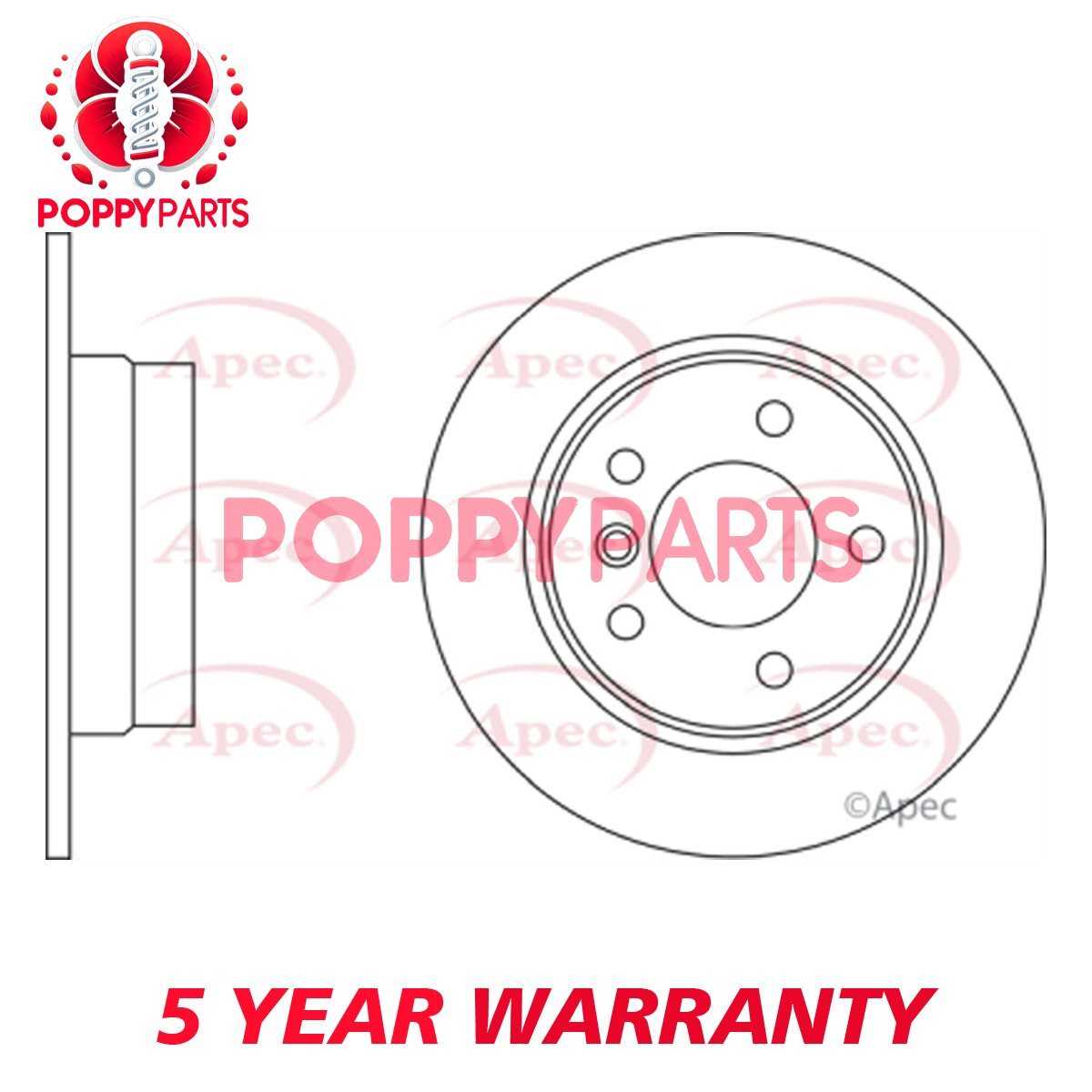 Fits BMW 1 Series 2004-2011 1.6 2.0 D GCP Rear Brake Disc 34216855001