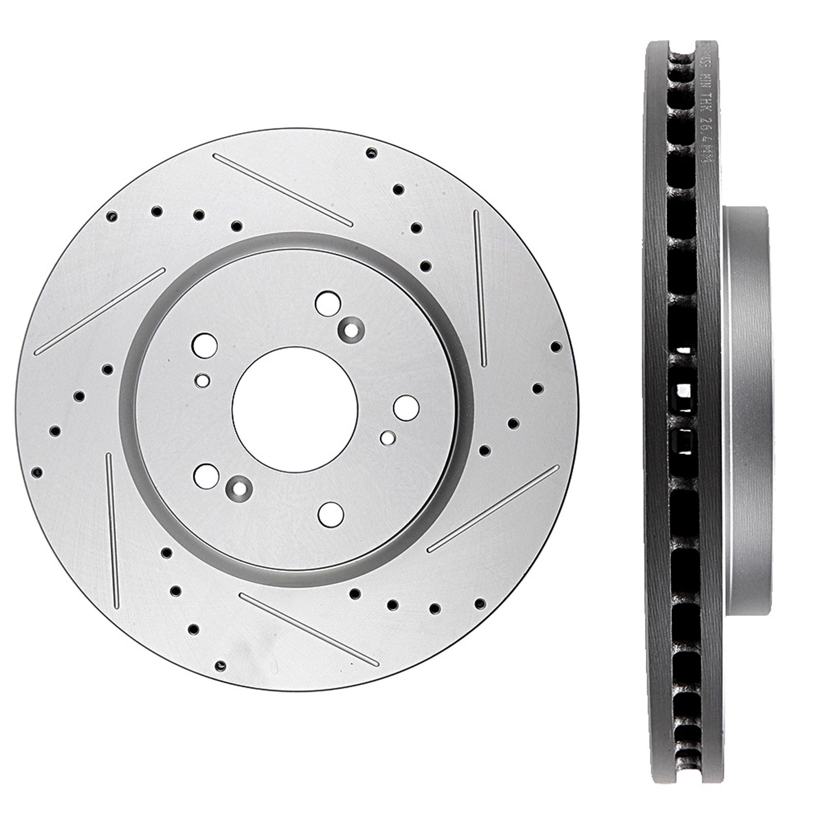 Front Brake Rotors Discs For Honda Accord Crosstour CR-V Slotted Drilled 2 Pcs