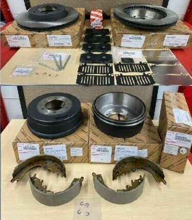 OEM 2005-2015 TOYOTA TACOMA 4WD FRONT & REAR BRAKES ROTORS DRUMS SHOES AND PADS