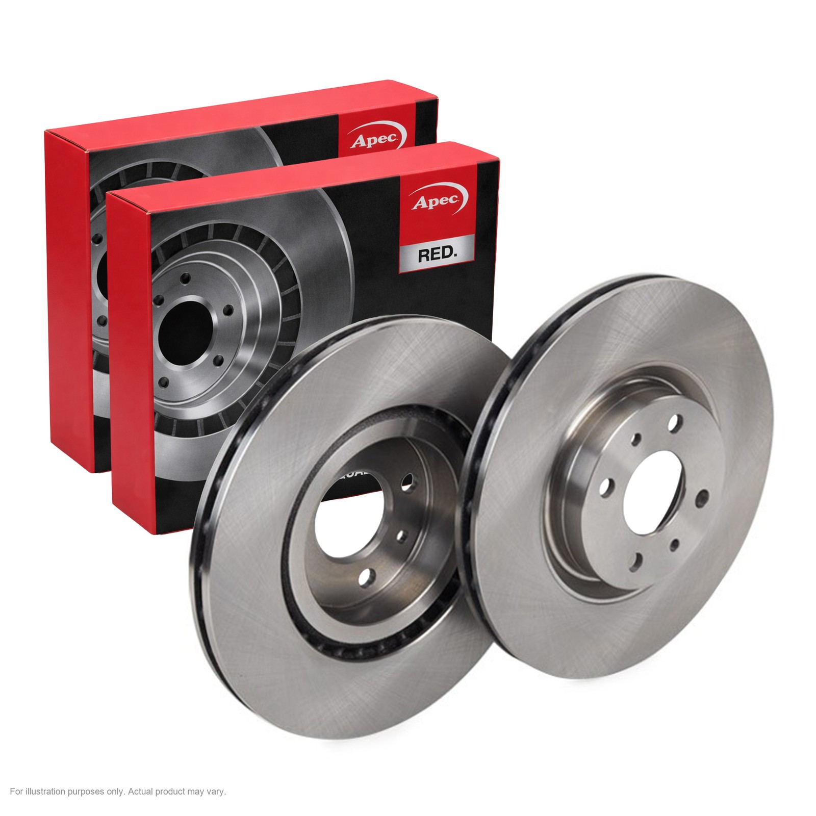 2X APEC Front Brake Discs for ABARTH 500 / 595 / 695 2008- 284mm Vented DSK651