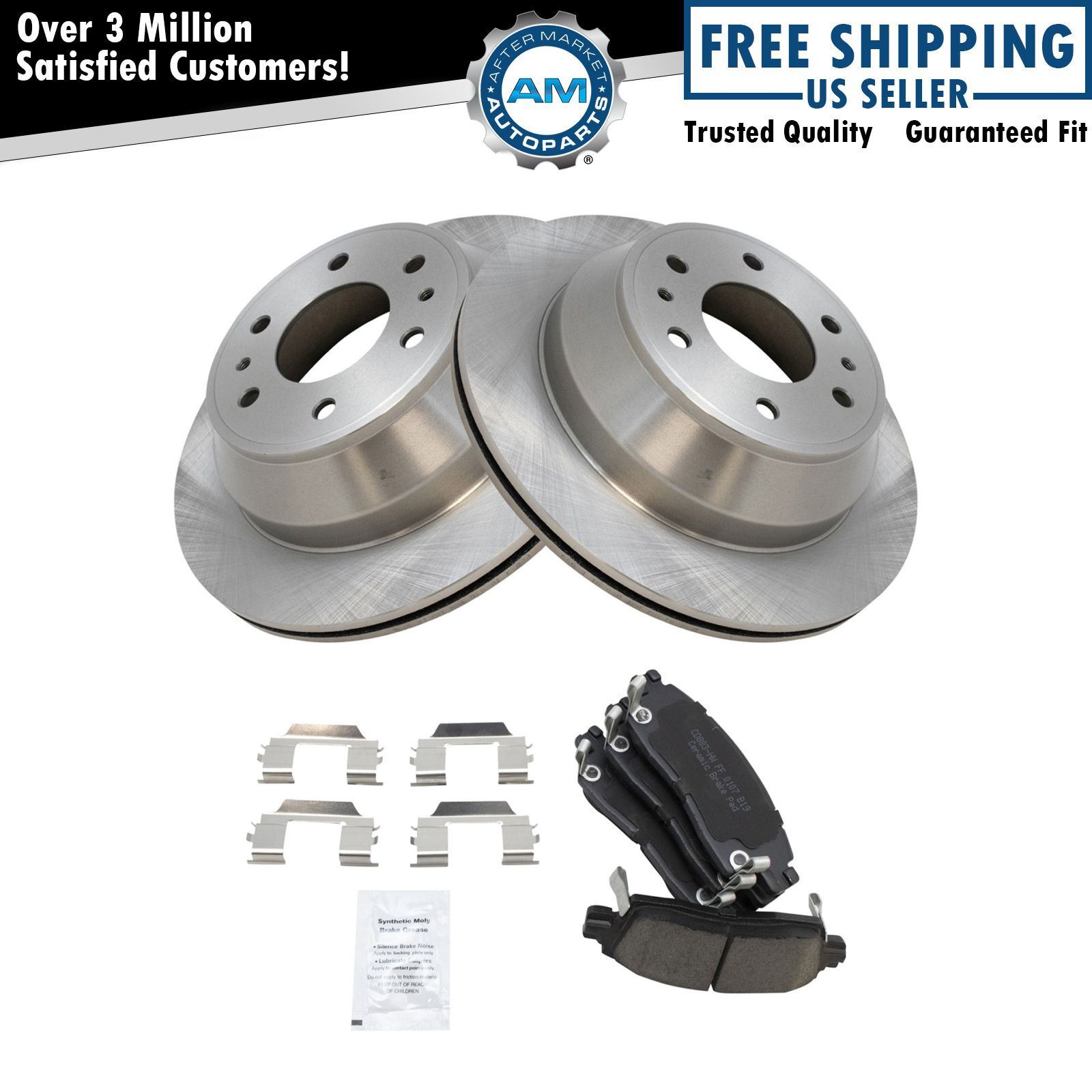 Rear Premium Posi Disc Brake Pad & Rotor Kit for GM SUV Truck New