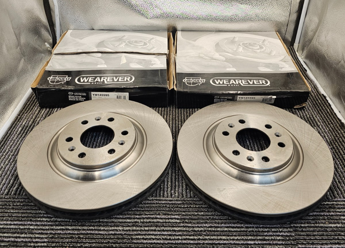 (QTY 2) For Cadillac SRX 04-09 Models Replacement YH145595 Brake Rotor CNC Cut
