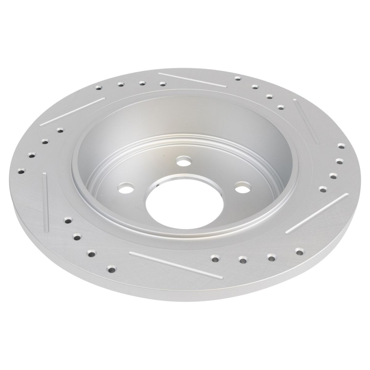 TRQ Rear Performance Cross Drilled Slotted G-Coated Rotor Kit Pair for Ford SUV