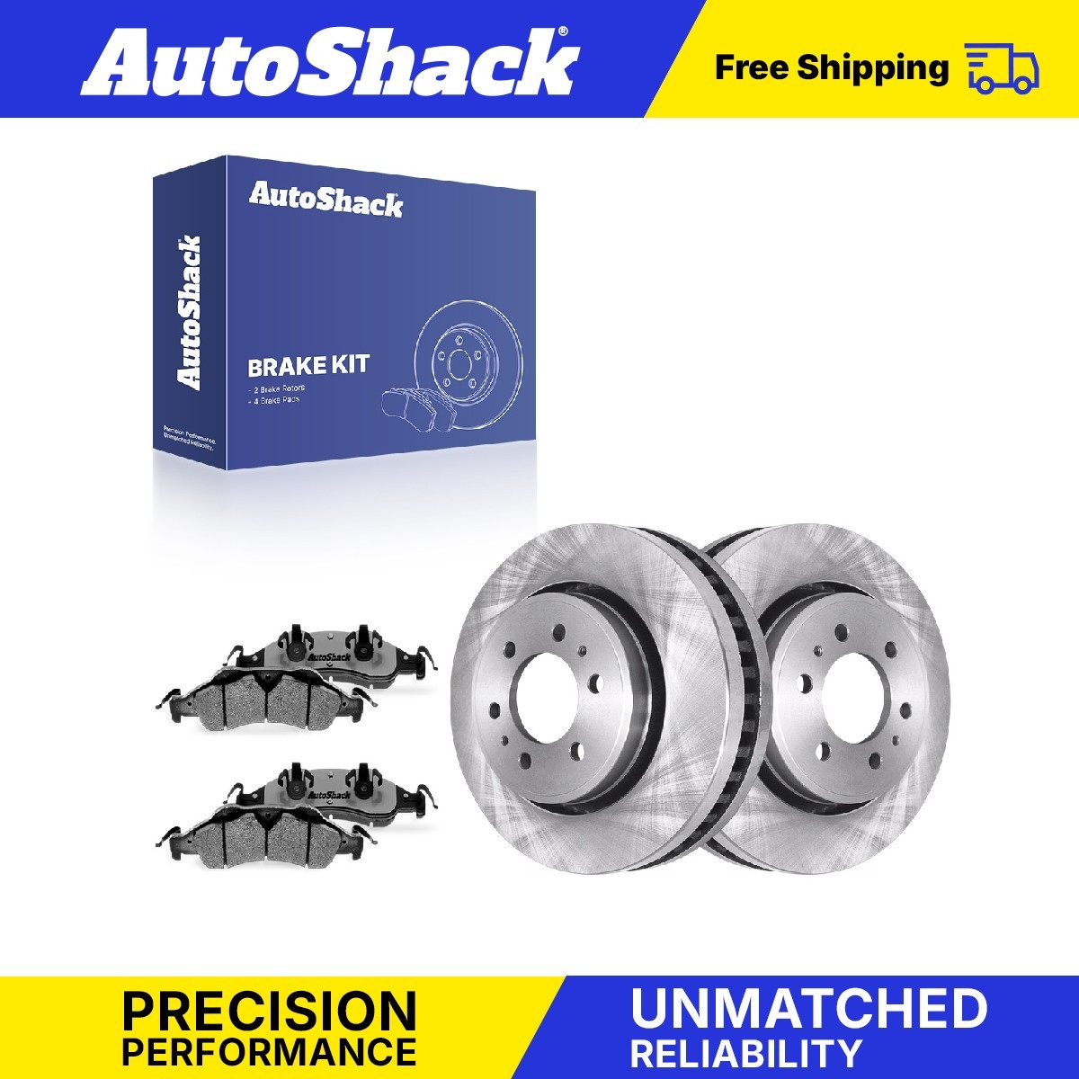 Front Brake Rotors Ceramic Pads for Ford, Expedition 2007-2009, 4WD RWD V8 5.4L