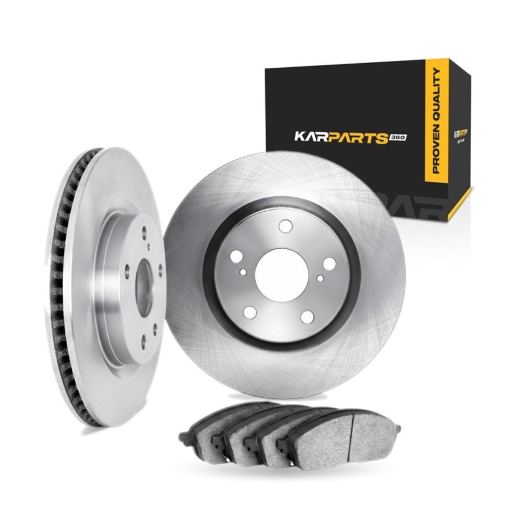 For BMW 540d/550i xDrive 2018 Brake Rotor Set Front | 5 Lug | Cast Iron | Vented