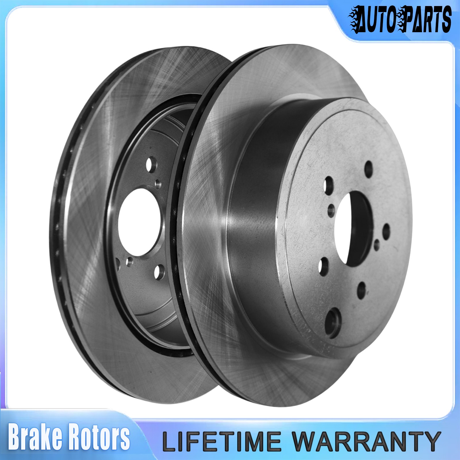 259mm Rear Left & Right Disc Brake Rotors for Mini Cooper 2014-2019 1.5L 5 Lug