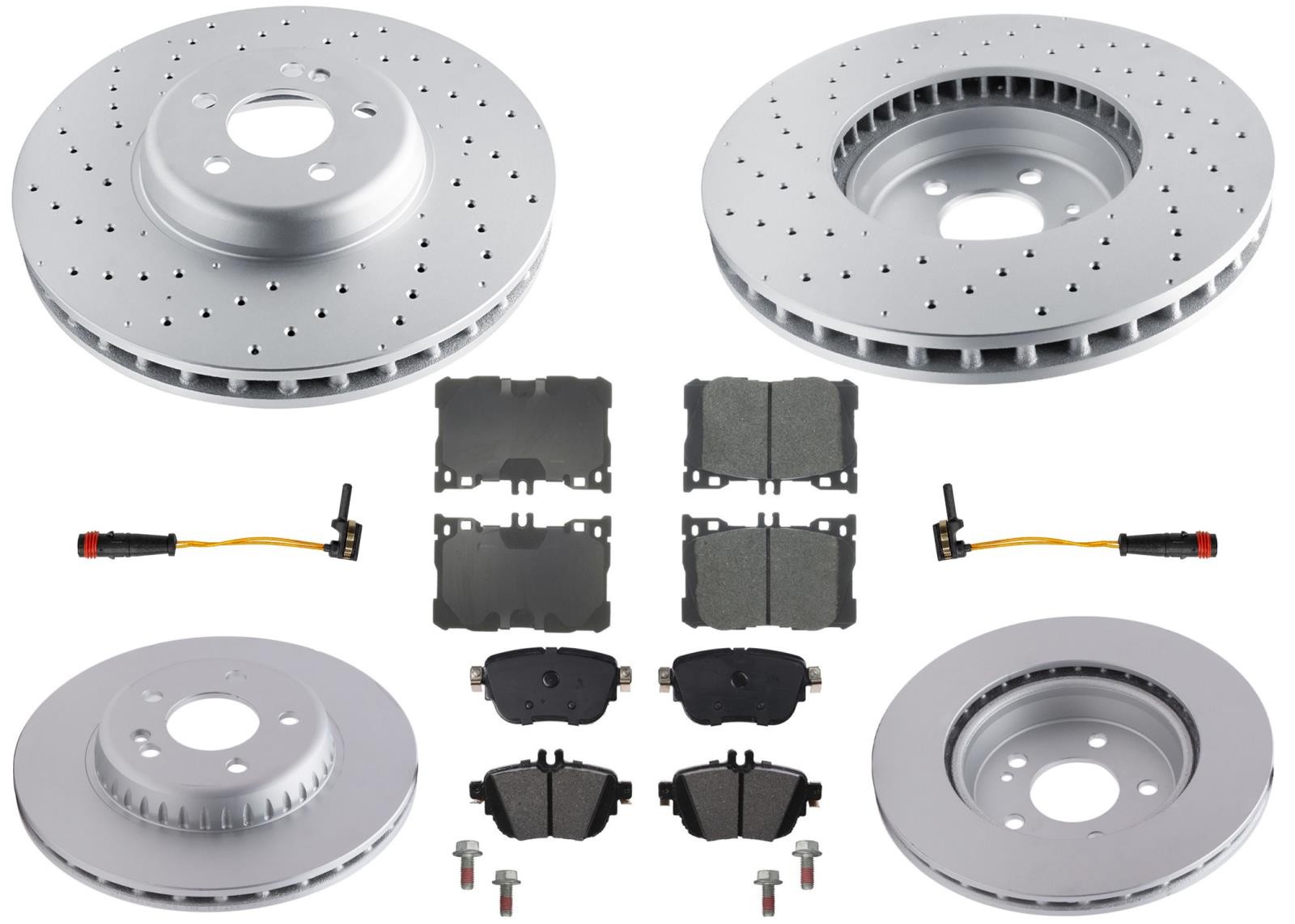 Disc Brake Rotors Brake Pads for Mercedes Benz E300 4Matic Sport 2017 2018 2019